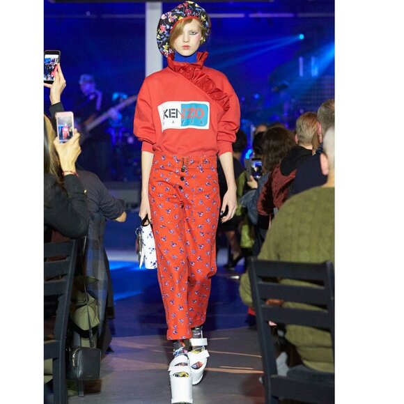 KENZO La Collection Memento No1 Floral-Print Button-front Trousers - Picture 1 of 15